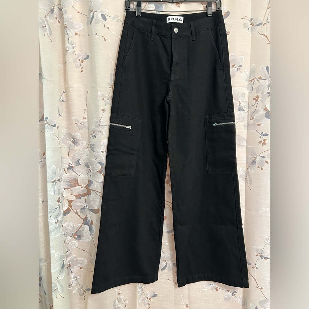 SONG Women's Black Flare Jeans